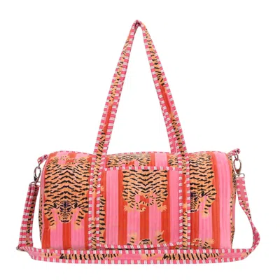 Conscious Yoga Collective Pink / Purple The Velvet Tibetan Tiger Weekender In Pink In Multi