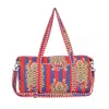 Conscious Yoga Collective Red / Blue The Tibetan Tiger Cotton Weekender In Navy And Red