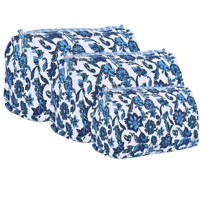 Conscious Yoga Collective The Floral Paisley Travel Set - Blue