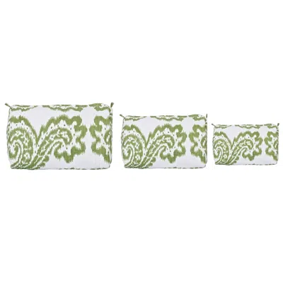 Conscious Yoga Collective The Ikat Green Cotton Travel Set