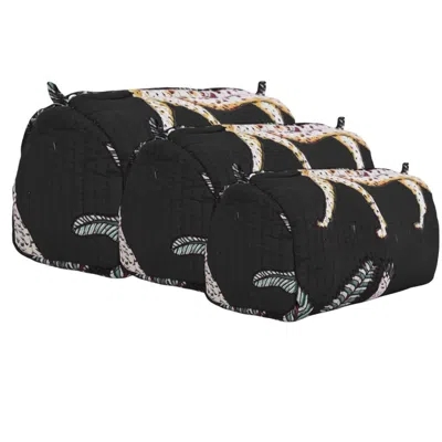 Conscious Yoga Collective The Jungle Three Piece Travel Set In Black