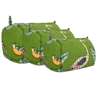 Conscious Yoga Collective The Jungle Three Piece Travel Set In Khaki Green