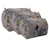 Conscious Yoga Collective The Jungle Velvet Three Piece Travel Set In Grey