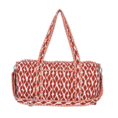 Conscious Yoga Collective The Nocturne Ikat Weekender In Red