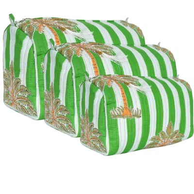Conscious Yoga Collective The Palm Three Piece Travel Set In Green