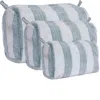 Conscious Yoga Collective The Striped Velvet Travel Set In Grey In Gray