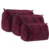 Conscious Yoga Collective The Tiger Velvet Three Piece Travel Set In Red In Red