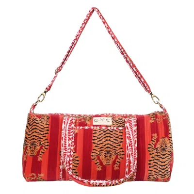 Conscious Yoga Collective The Ultimate Velvet Tibetan Tiger Weekender Red