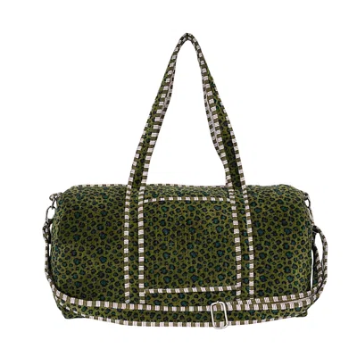 Conscious Yoga Collective The Velvet Leopard Weekender In Green