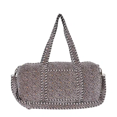Conscious Yoga Collective The Velvet Leopard Weekender In Grey