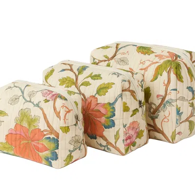 Conscious Yoga Collective White The Floral Cotton Travel Set