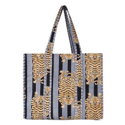Conscious Yoga Collective Women's Black / Grey The Ultimate Tibetan Tiger Tote In Black And Grey