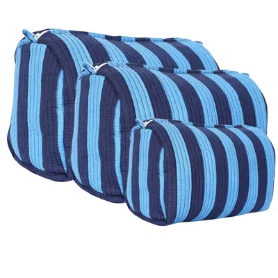 Conscious Yoga Collective Women's Black The Striped Travel Set - Navy