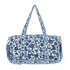 Conscious Yoga Collective Women's Blue The Floral Paisley Cotton Weekender