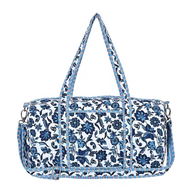 Conscious Yoga Collective Women's Blue The Floral Paisley Cotton Weekender