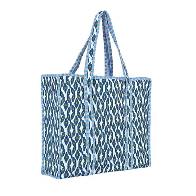 Conscious Yoga Collective Women's Blue The Nocturne Ikat Tote