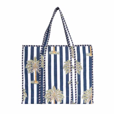 Conscious Yoga Collective Women's Blue The Palm Tree Tote - Navy