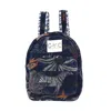 Conscious Yoga Collective Women's Blue Velvet Mini Backpack In Navy Jungle