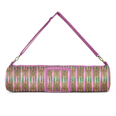 Conscious Yoga Collective Women's Green / Pink The Tibetan Tiger Yoga Bag In Pink And Green In Multi
