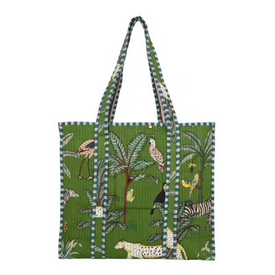 Conscious Yoga Collective Women's Green The Ultimate Jungle Tote In Khaki