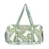 Conscious Yoga Collective Women's Green / White The Ikat Cotton Weekender In Green In Multi