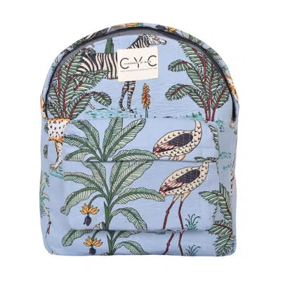 Conscious Yoga Collective Women's Grey The Cotton Mini Backpack In Stone Jungle