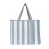 Conscious Yoga Collective Women's Grey / White The Striped Tote In Grey In Multi