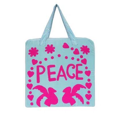 Conscious Yoga Collective Women's Peace Suzani Tote - Blue