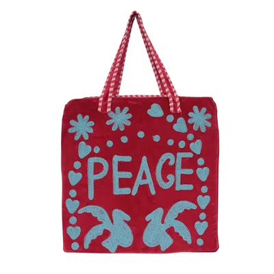 Conscious Yoga Collective Women's Peace Suzani Tote - Red