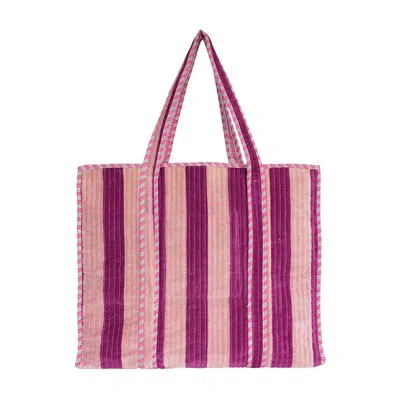 Conscious Yoga Collective Women's Pink / Pink / Purple The Striped Tote In Pink In Multi