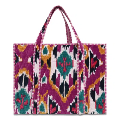 Conscious Yoga Collective Women's Pink / Purple The Ultimate Ikat Tote In Purple