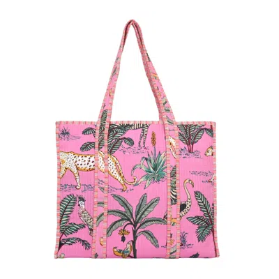 Conscious Yoga Collective Women's Pink / Purple The Ultimate Jungle Tote In Pink