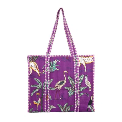 Conscious Yoga Collective Women's Pink / Purple The Ultimate Jungle Tote In Purple