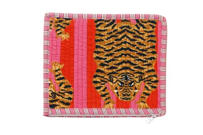 Conscious Yoga Collective Women's Recycled Flat Pouch In Pink Tiger Velvet