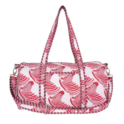 Conscious Yoga Collective Women's Red / White The Zebra Weekender In Red In Multi