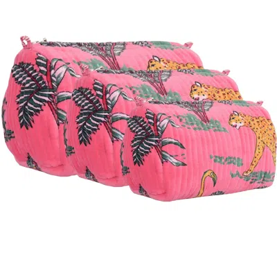Conscious Yoga Collective Women's The Jungle Velvet Three Piece Travel Set - Pink