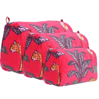 Conscious Yoga Collective Women's The Jungle Velvet Three Piece Travel Set - Red