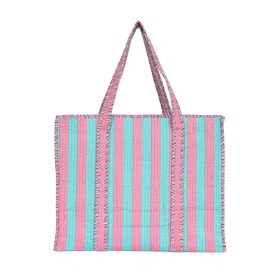 Conscious Yoga Collective Women's The Stripe Tote - Blue And Pink