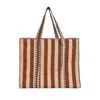 Conscious Yoga Collective Women's The Stripe Tote - Brown In Brown