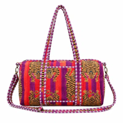 Conscious Yoga Collective Women's The Tibetan Tiger Velvet Weekender - Purple And Red