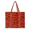 Conscious Yoga Collective Women's The Tiger Velvet Bag In Orange In Orange
