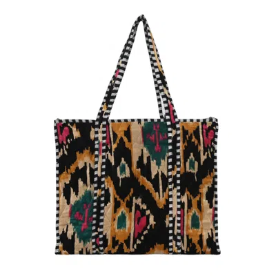 Conscious Yoga Collective Women's The Ultimate Ikat Tote In Black