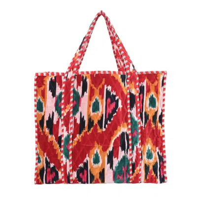 Conscious Yoga Collective Women's The Ultimate Ikat Tote In Red
