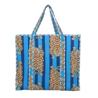Conscious Yoga Collective Women's The Ultimate Tibetan Tiger Tote Blue