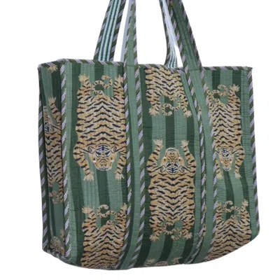 Conscious Yoga Collective Women's The Ultimate Tibetan Tiger Tote In Green