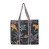 Conscious Yoga Collective Women's The Ultimate Velvet Jungle Tote In Dark Grey