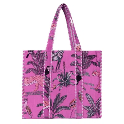 Conscious Yoga Collective Women's The Ultimate Velvet Jungle Tote In Pink