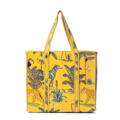 Conscious Yoga Collective Women's The Ultimate Velvet Jungle Tote In Yellow