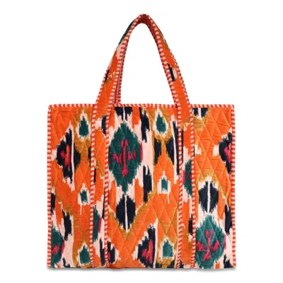 Conscious Yoga Collective Women's Yellow / Orange The Ultimate Ikat Tote In Orange