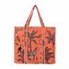 Conscious Yoga Collective Women's Yellow / Orange The Ultimate Velvet Jungle Tote In Peach
